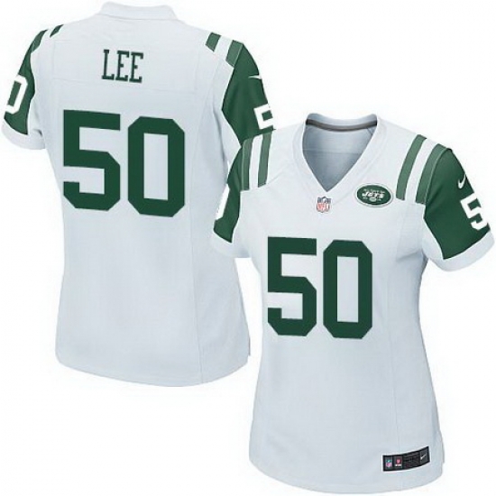 Nike Jets #50 Darron Lee White Womens Stitched NFL Elite Jersey Nike Jets #50 Darron Lee White Womens Stitched NFL Elite Jersey