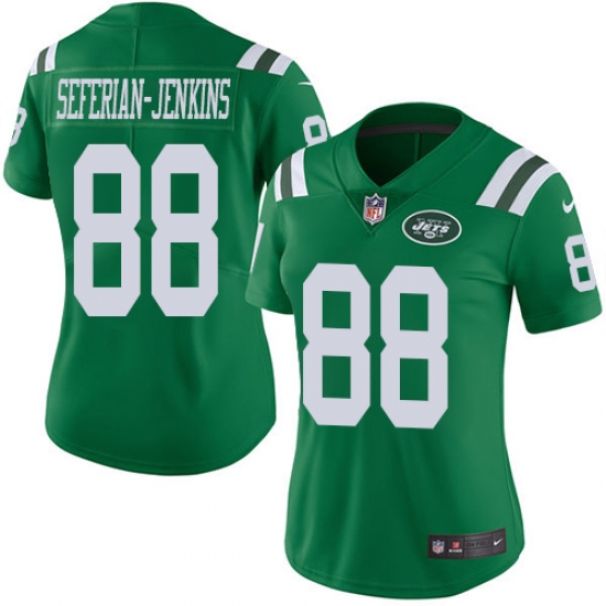 Nike Jets #88 Austin Seferian Jenkins Green Womens Stitched NFL Limited Rush Jersey Nike Jets #88 Austin Seferian Jenkins Green Womens Stitched NFL Limited Rush Jersey