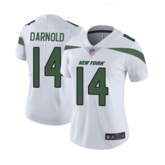 Womens New York Jets 14 Sam Darnold White Vapor Untouchable Limited Player Football Jersey Womens New York Jets 14 Sam Darnold White Vapor Untouchable Limited Player Football Jersey