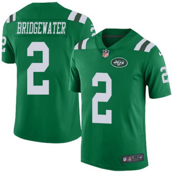 Nike Jets #2 Teddy Bridgewater Green Youth Stitched NFL Limited Rush Jersey Nike Jets #2 Teddy Bridgewater Green Youth Stitched NFL Limited Rush Jersey