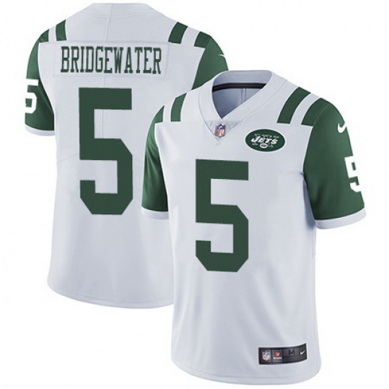 Nike Jets #5 Teddy Bridgewater White Youth Stitched NFL Vapor Untouchable Limited Jersey Nike Jets #5 Teddy Bridgewater White Youth Stitched NFL Vapor Untouchable Limited Jersey
