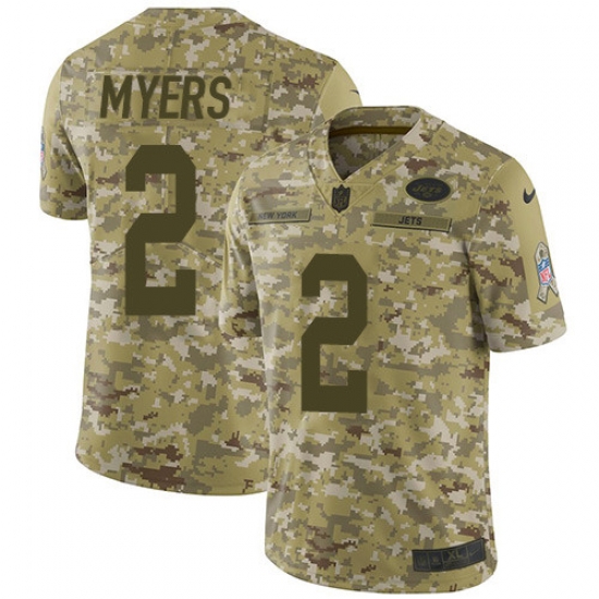 Youth Nike Jets 2 Jason Myers Camo Stitched NFL Limited 2018 Salute to Service Jersey Youth Nike Jets 2 Jason Myers Camo Stitched NFL Limited 2018 Salute to Service Jersey
