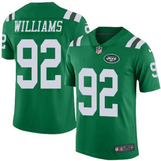 Youth Nike Jets #92 Leonard Williams Green Stitched NFL Limited Rush Jersey Youth Nike Jets #92 Leonard Williams Green Stitched NFL Limited Rush Jersey