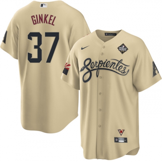 Men Arizona Diamondbacks 37 Kevin Ginkel Gold 2023 World Series City Connect Cool Base Stitched Baseball Jersey Men Arizona Diamondbacks 37 Kevin Ginkel Gold 2023 World Series City Connect Cool Base Stitched Baseball Jersey