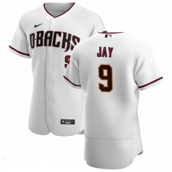 Men Arizona Diamondbacks 9 Jon Jay Men Nike White Crimson Flex Base Home Team MLB Jersey Men Arizona Diamondbacks 9 Jon Jay Men Nike White Crimson Flex Base Home Team MLB Jersey