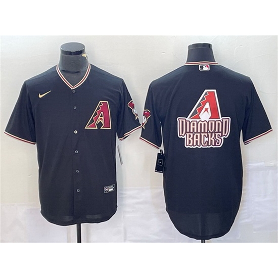Men Arizona Diamondbacks Black Team Big Logo Cool Base Stitched Baseball JerseyS Men Arizona Diamondbacks Black Team Big Logo Cool Base Stitched Baseball JerseyS