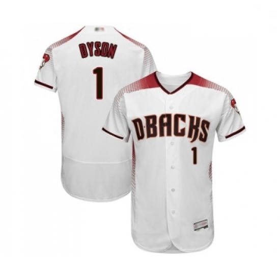 Mens Arizona Diamondbacks 1 Jarrod Dyson White Home Authentic Collection Flex Base Baseball Jersey Mens Arizona Diamondbacks 1 Jarrod Dyson White Home Authentic Collection Flex Base Baseball Jersey