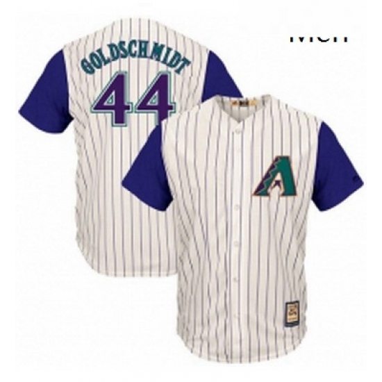 Mens Majestic Arizona Diamondbacks 44 Paul Goldschmidt Replica Cream Cooperstown Throwback MLB Jersey Mens Majestic Arizona Diamondbacks 44 Paul Goldschmidt Replica Cream Cooperstown Throwback MLB Jersey