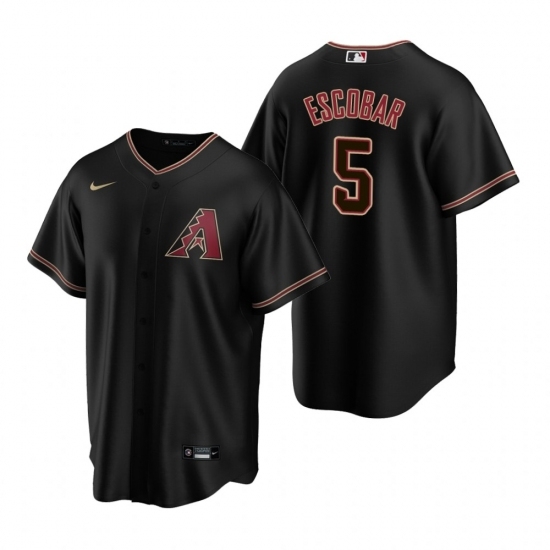 Mens Nike Arizona Diamondbacks 5 Eduardo Escobar Black Alternate Stitched Baseball Jersey Mens Nike Arizona Diamondbacks 5 Eduardo Escobar Black Alternate Stitched Baseball Jersey