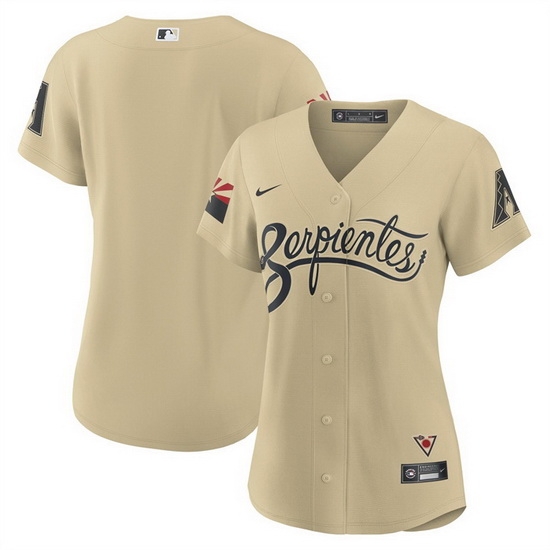 Women Arizona Diamondbacks Blank 2021 Gold City Connect Stitched Baseball Jersey Run Small Women Arizona Diamondbacks Blank 2021 Gold City Connect Stitched Baseball Jersey Run Small