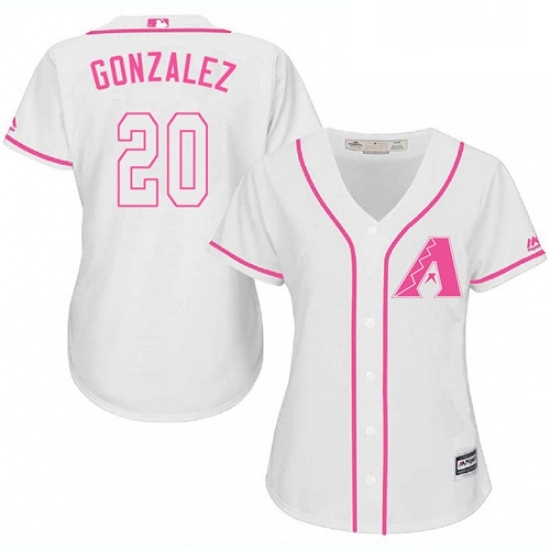Womens Majestic Arizona Diamondbacks 20 Luis Gonzalez Authentic White Fashion MLB Jersey Womens Majestic Arizona Diamondbacks 20 Luis Gonzalez Authentic White Fashion MLB Jersey
