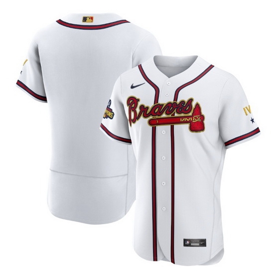 Men Atlanta Braves Blank 2022 White Gold World Series Champions Program Flex Base Stitched Baseball jersey Men Atlanta Braves Blank 2022 White Gold World Series Champions Program Flex Base Stitched Baseball jersey