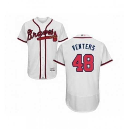 Mens Atlanta Braves 48 Jonny Venters White Home Flex Base Authentic Collection Baseball Jersey Mens Atlanta Braves 48 Jonny Venters White Home Flex Base Authentic Collection Baseball Jersey