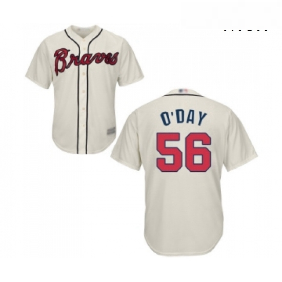 Mens Atlanta Braves 56 Darren O Day Replica Cream Alternate 2 Cool Base Baseball Jersey Mens Atlanta Braves 56 Darren O Day Replica Cream Alternate 2 Cool Base Baseball Jersey