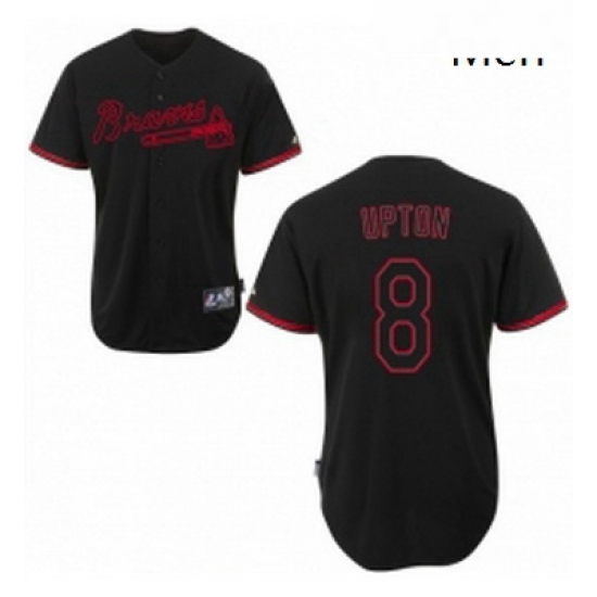 Mens Majestic Atlanta Braves 10 Chipper Jones Replica Black Fashion MLB Jersey Mens Majestic Atlanta Braves 10 Chipper Jones Replica Black Fashion MLB Jersey