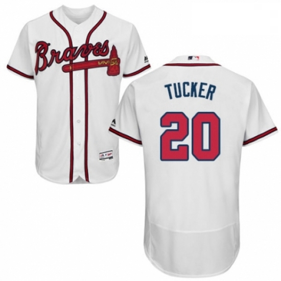 Mens Majestic Atlanta Braves 20 Preston Tucker White Home Flex Base Authentic Collection MLB Jersey Mens Majestic Atlanta Braves 20 Preston Tucker White Home Flex Base Authentic Collection MLB Jersey