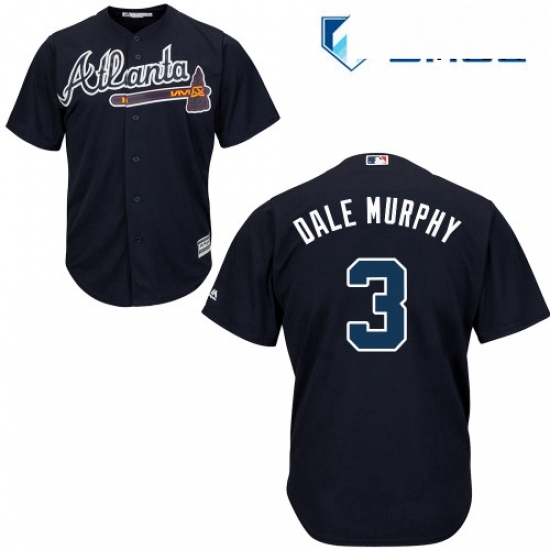 Mens Majestic Atlanta Braves 3 Dale Murphy Replica Blue Alternate Road Cool Base MLB Jersey Mens Majestic Atlanta Braves 3 Dale Murphy Replica Blue Alternate Road Cool Base MLB Jersey