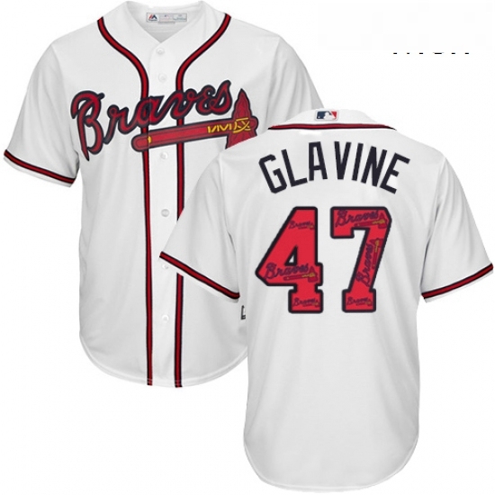Mens Majestic Atlanta Braves 47 Tom Glavine Authentic White Team Logo Fashion Cool Base MLB Jersey Mens Majestic Atlanta Braves 47 Tom Glavine Authentic White Team Logo Fashion Cool Base MLB Jersey