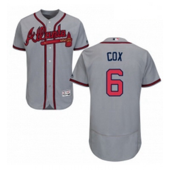 Mens Majestic Atlanta Braves 6 Bobby Cox Grey Road Flex Base Authentic Collection MLB Jersey Mens Majestic Atlanta Braves 6 Bobby Cox Grey Road Flex Base Authentic Collection MLB Jersey
