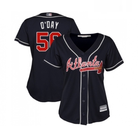 Womens Atlanta Braves 56 Darren O Day Replica Blue Alternate Road Cool Base Baseball Jersey Womens Atlanta Braves 56 Darren O Day Replica Blue Alternate Road Cool Base Baseball Jersey