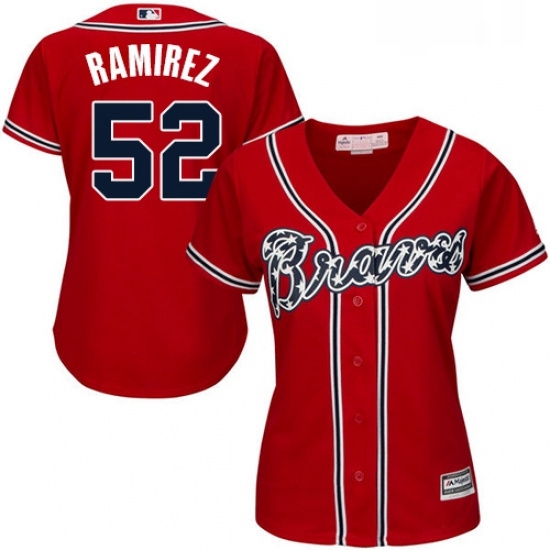 Womens Majestic Atlanta Braves 52 Jose Ramirez Replica Red Alternate Cool Base MLB Jersey Womens Majestic Atlanta Braves 52 Jose Ramirez Replica Red Alternate Cool Base MLB Jersey