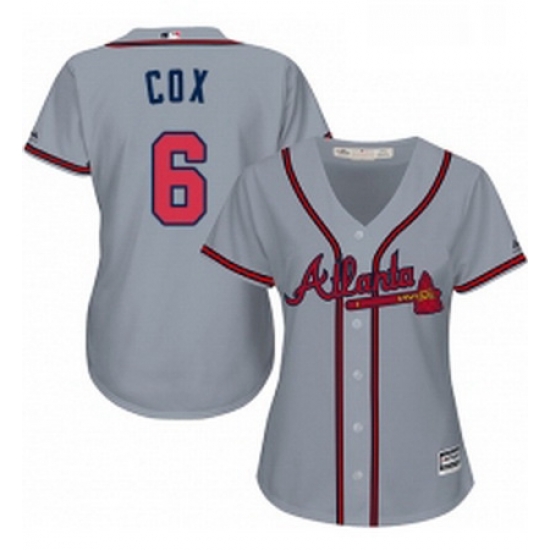 Womens Majestic Atlanta Braves 6 Bobby Cox Replica Grey Road Cool Base MLB Jersey Womens Majestic Atlanta Braves 6 Bobby Cox Replica Grey Road Cool Base MLB Jersey