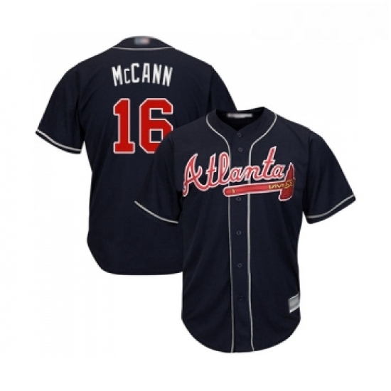 Youth Atlanta Braves 16 Brian McCann Replica Blue Alternate Road Cool Base Baseball Jersey Youth Atlanta Braves 16 Brian McCann Replica Blue Alternate Road Cool Base Baseball Jersey