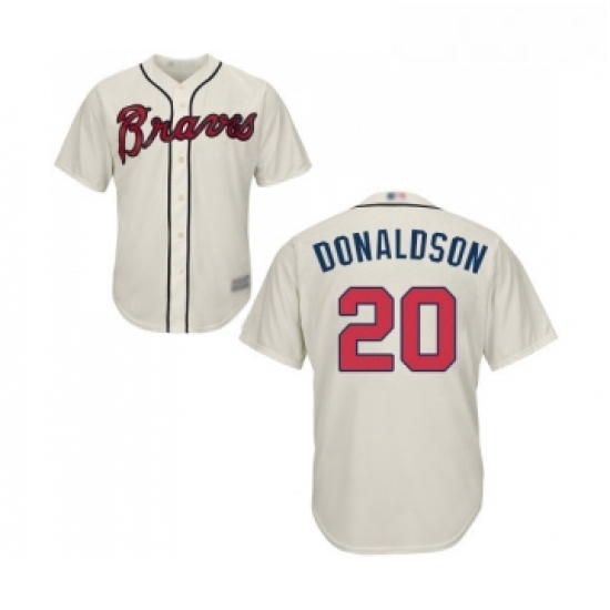 Youth Atlanta Braves 20 Josh Donaldson Replica Cream Alternate 2 Cool Base Baseball Jersey Youth Atlanta Braves 20 Josh Donaldson Replica Cream Alternate 2 Cool Base Baseball Jersey