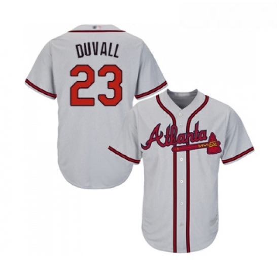 Youth Atlanta Braves 23 Adam Duvall Replica Grey Road Cool Base Baseball Jersey Youth Atlanta Braves 23 Adam Duvall Replica Grey Road Cool Base Baseball Jersey