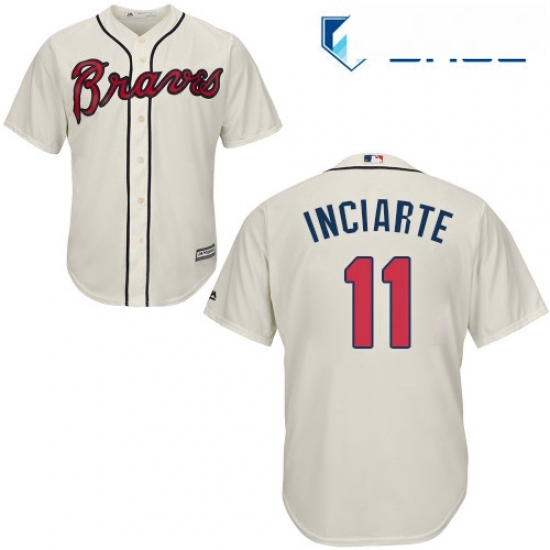 Youth Majestic Atlanta Braves 11 Ender Inciarte Replica Cream Alternate 2 Cool Base MLB Jersey Youth Majestic Atlanta Braves 11 Ender Inciarte Replica Cream Alternate 2 Cool Base MLB Jersey