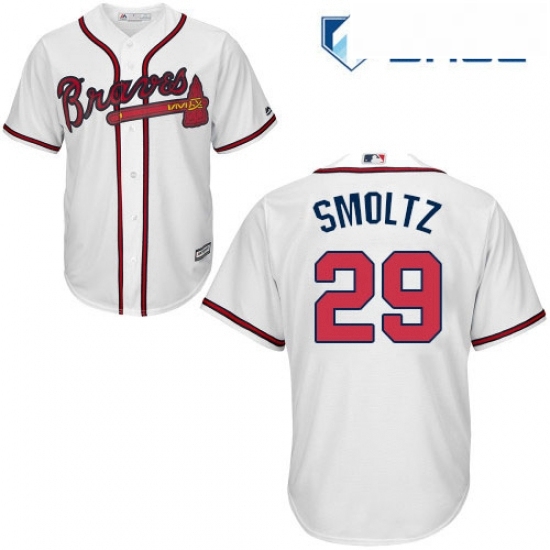 Youth Majestic Atlanta Braves 29 John Smoltz Replica White Home Cool Base MLB Jersey Youth Majestic Atlanta Braves 29 John Smoltz Replica White Home Cool Base MLB Jersey