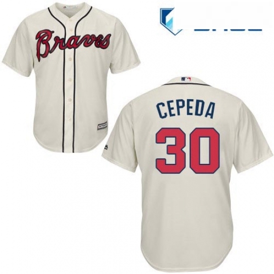Youth Majestic Atlanta Braves 30 Orlando Cepeda Authentic Cream Alternate 2 Cool Base MLB Jersey Youth Majestic Atlanta Braves 30 Orlando Cepeda Authentic Cream Alternate 2 Cool Base MLB Jersey