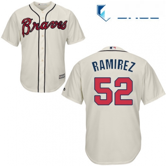Youth Majestic Atlanta Braves 52 Jose Ramirez Replica Cream Alternate 2 Cool Base MLB Jersey Youth Majestic Atlanta Braves 52 Jose Ramirez Replica Cream Alternate 2 Cool Base MLB Jersey