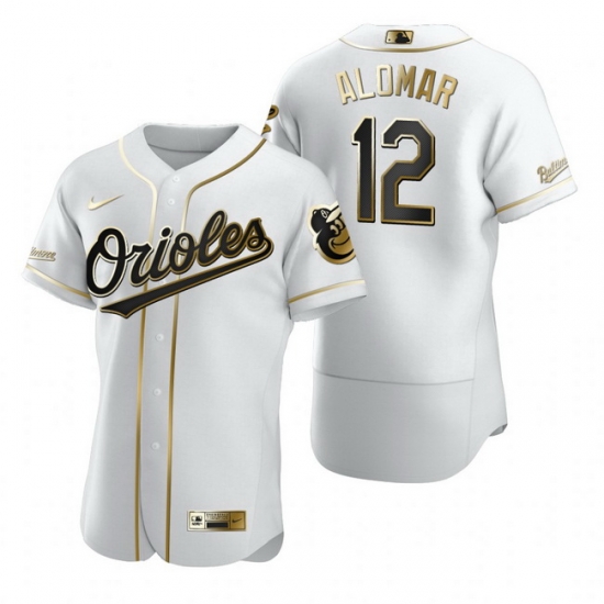 Baltimore Orioles 12 Roberto Alomar White Nike Mens Authentic Golden Edition MLB Jersey Baltimore Orioles 12 Roberto Alomar White Nike Mens Authentic Golden Edition MLB Jersey