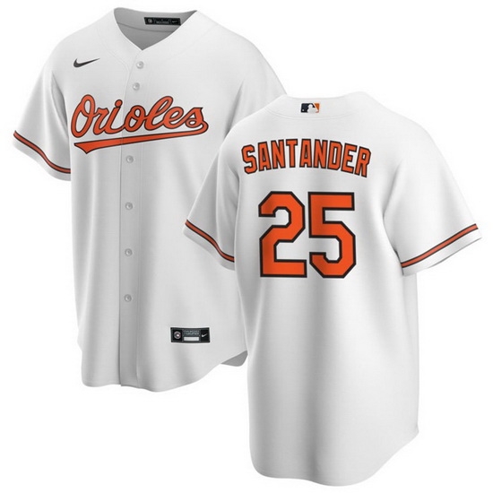 Men Baltimore Orioles 25 Anthony Santander White Cool Base Stitched Jersey Men Baltimore Orioles 25 Anthony Santander White Cool Base Stitched Jersey
