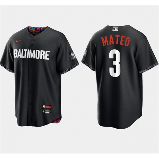 Men Baltimore Orioles 3 Jorge Mateo Black 2023 City Connect Cool Base Stitched Baseball Jersey Men Baltimore Orioles 3 Jorge Mateo Black 2023 City Connect Cool Base Stitched Baseball Jersey