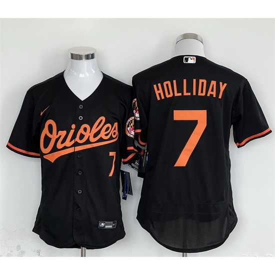 Men Baltimore Orioles 7 Jackson Holliday Black Flex Base Stitched Baseball Jersey Men Baltimore Orioles 7 Jackson Holliday Black Flex Base Stitched Baseball Jersey