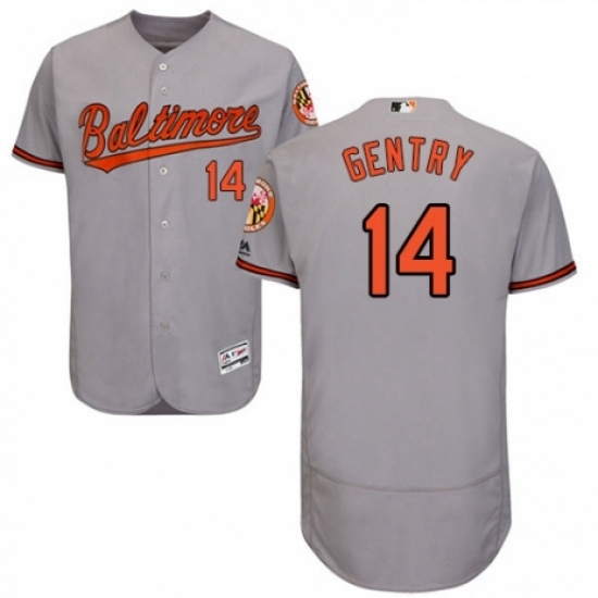 Mens Majestic Baltimore Orioles 14 Craig Gentry Grey Road Flex Base Authentic Collection MLB Jersey Mens Majestic Baltimore Orioles 14 Craig Gentry Grey Road Flex Base Authentic Collection MLB Jersey