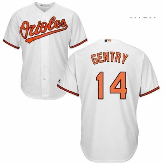 Mens Majestic Baltimore Orioles 14 Craig Gentry Replica White Home Cool Base MLB Jersey Mens Majestic Baltimore Orioles 14 Craig Gentry Replica White Home Cool Base MLB Jersey