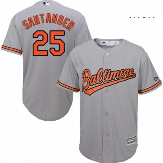 Mens Majestic Baltimore Orioles 25 Anthony Santander Replica Grey Road Cool Base MLB Jersey Mens Majestic Baltimore Orioles 25 Anthony Santander Replica Grey Road Cool Base MLB Jersey