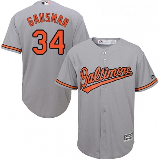 Mens Majestic Baltimore Orioles 34 Kevin Gausman Replica Grey Road Cool Base MLB Jersey Mens Majestic Baltimore Orioles 34 Kevin Gausman Replica Grey Road Cool Base MLB Jersey