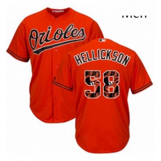 Mens Majestic Baltimore Orioles 58 Jeremy Hellickson Authentic Orange Team Logo Fashion Cool Base MLB Jersey Mens Majestic Baltimore Orioles 58 Jeremy Hellickson Authentic Orange Team Logo Fashion Cool Base MLB Jersey