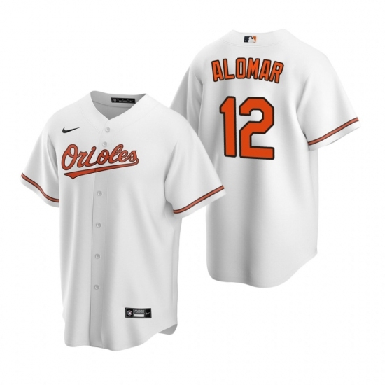 Mens Nike Baltimore Orioles 12 Roberto Alomar White Home Stitched Baseball Jersey Mens Nike Baltimore Orioles 12 Roberto Alomar White Home Stitched Baseball Jersey