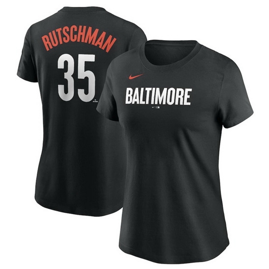 Women Baltimore Orioles 35 Adley Rutschman Black 2023 City Connect Name 26 Number T Shirt Women Baltimore Orioles 35 Adley Rutschman Black 2023 City Connect Name 26 Number T Shirt