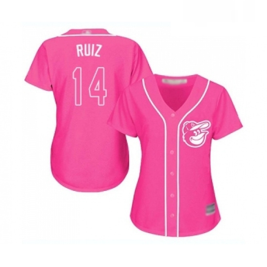 Womens Baltimore Orioles 14 Rio Ruiz Replica Pink Fashion Cool Base Baseball Jersey Womens Baltimore Orioles 14 Rio Ruiz Replica Pink Fashion Cool Base Baseball Jersey