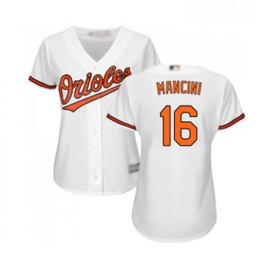 Womens Baltimore Orioles 16 Trey Mancini Replica White Home Cool Base Baseball Jersey Womens Baltimore Orioles 16 Trey Mancini Replica White Home Cool Base Baseball Jersey