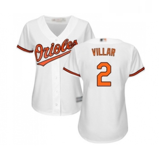 Womens Baltimore Orioles 2 Jonathan Villar Replica White Home Cool Base Baseball Jersey Womens Baltimore Orioles 2 Jonathan Villar Replica White Home Cool Base Baseball Jersey