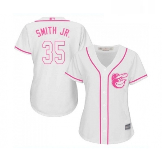 Womens Baltimore Orioles 35 Dwight Smith Jr Replica White Fashion Cool Base Baseball Jersey Womens Baltimore Orioles 35 Dwight Smith Jr Replica White Fashion Cool Base Baseball Jersey