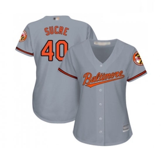 Womens Baltimore Orioles 40 Jesus Sucre Replica Grey Road Cool Base Baseball Jersey Womens Baltimore Orioles 40 Jesus Sucre Replica Grey Road Cool Base Baseball Jersey