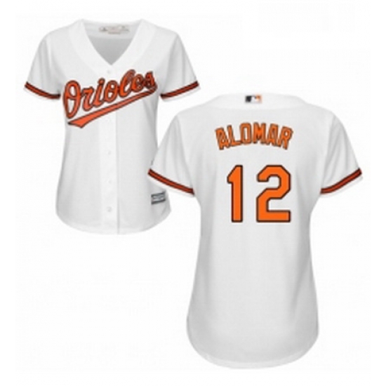 Womens Majestic Baltimore Orioles 12 Roberto Alomar Authentic White Home Cool Base MLB Jersey Womens Majestic Baltimore Orioles 12 Roberto Alomar Authentic White Home Cool Base MLB Jersey